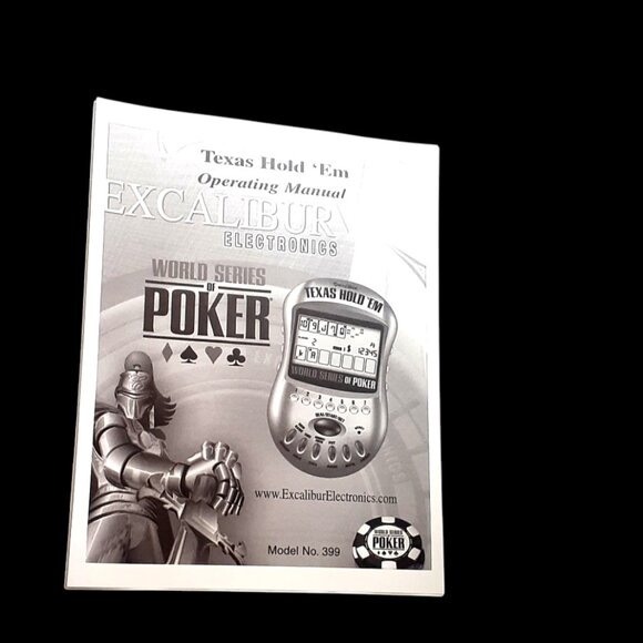 HANDHELD Electronic GAME Texas Hold 'Em WORLD Series of POKER Excalibur Works! - Picture 6 of 7
